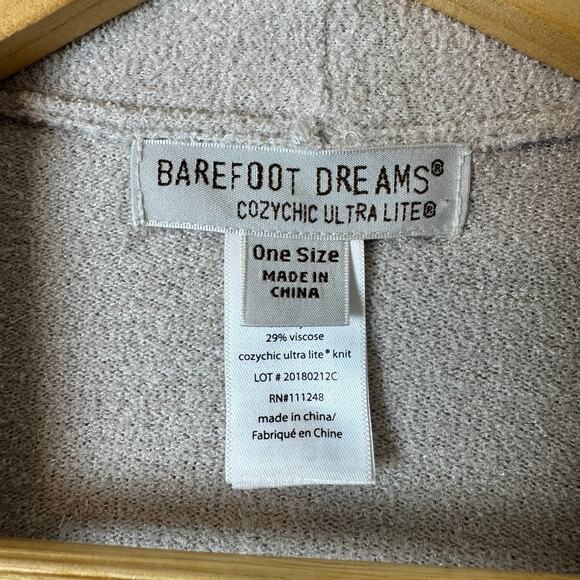 Barefoot Dreams CozyChic Ultra Lite Kimono Cardigan Cream Women’s One Size Tan - Picture 3 of 10